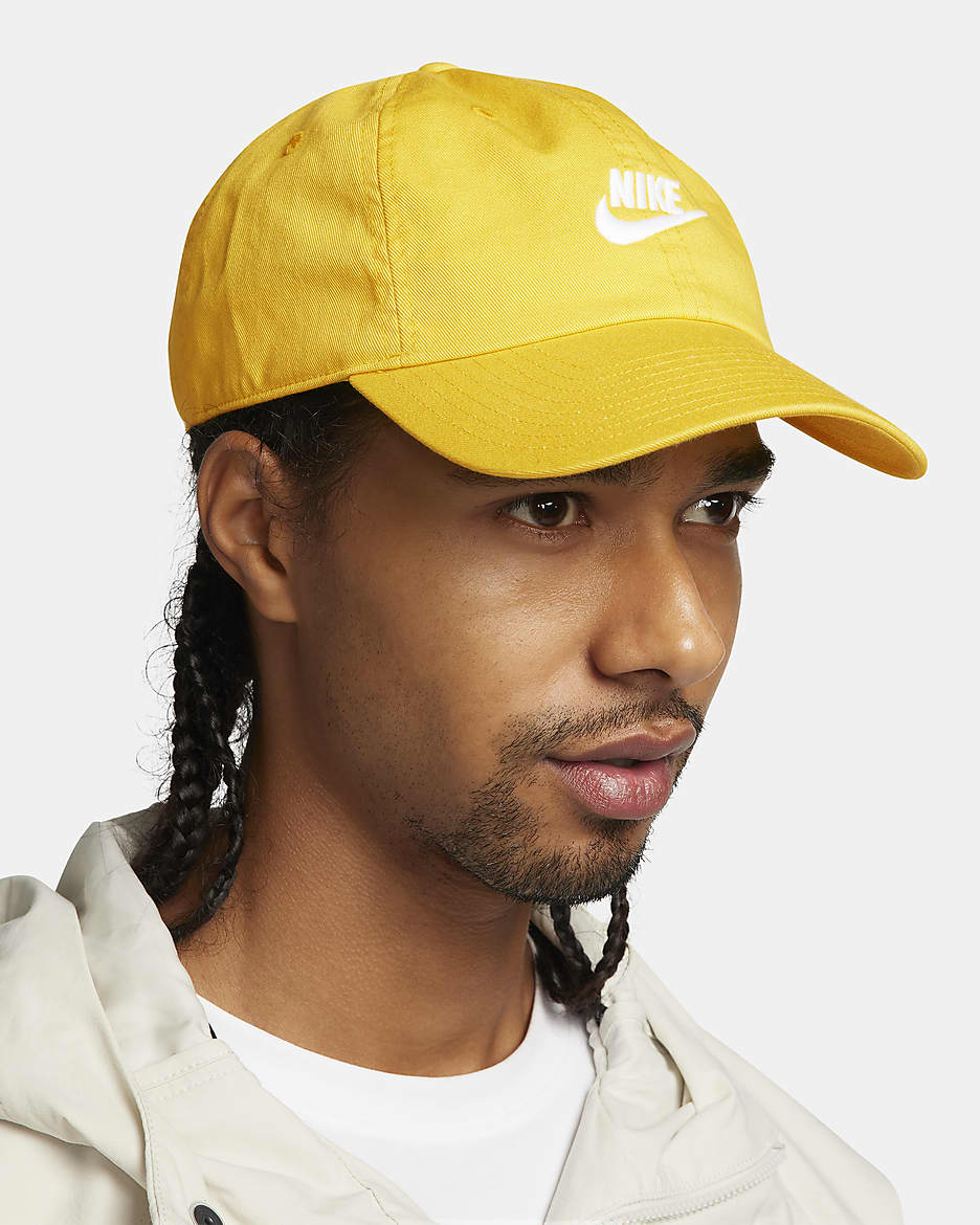 Nike Club Unstructured Futura Wash Cap - Lightning/White