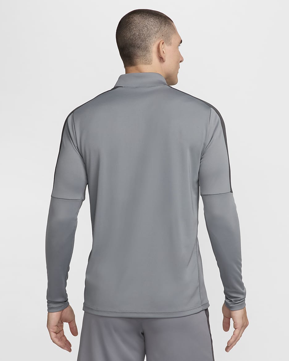 Maglia da calcio Dri-FIT con zip a metà lunghezza Nike Academy – Uomo - Smoke Grey/Dark Smoke Grey/Vapor Green