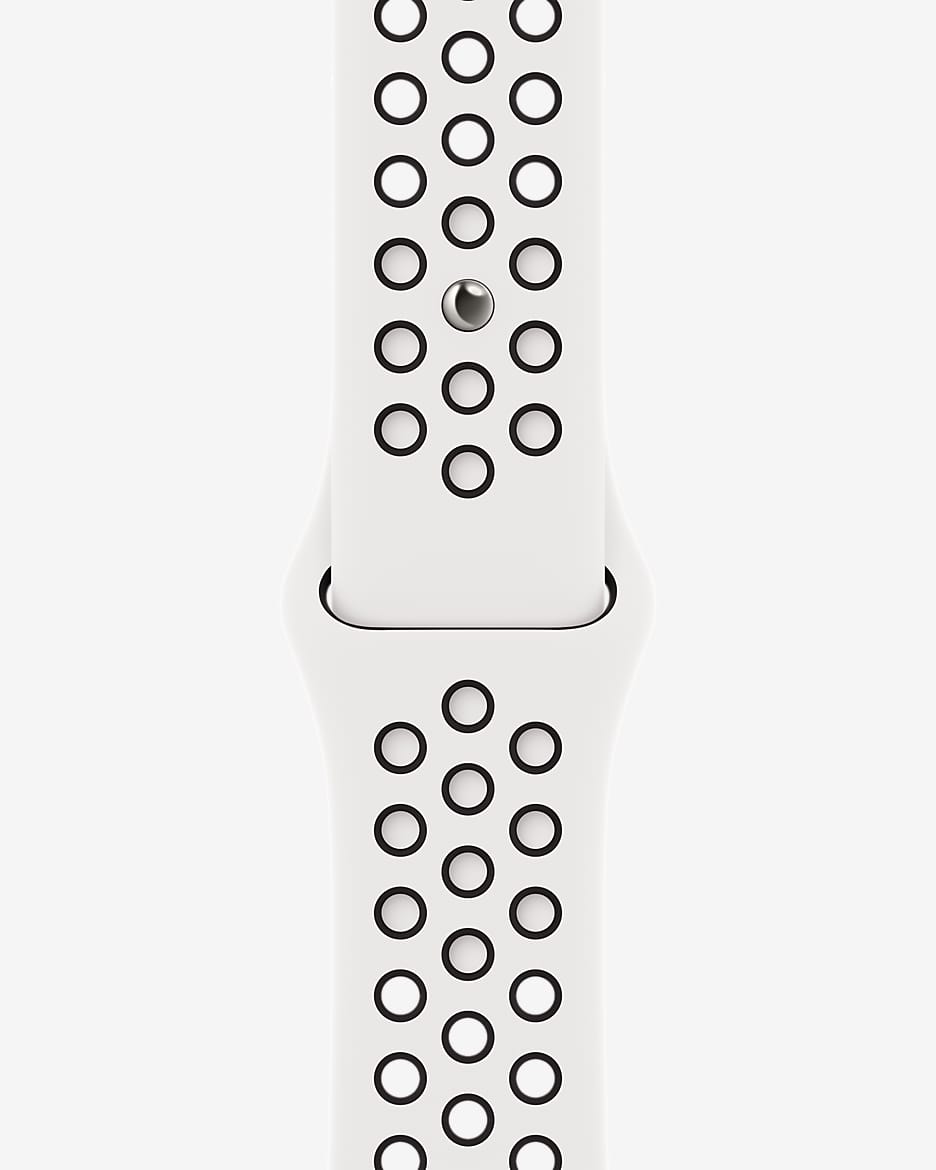 41mm Summit White/Black Sportbandje van Nike (standaard) - Summit White/Zwart