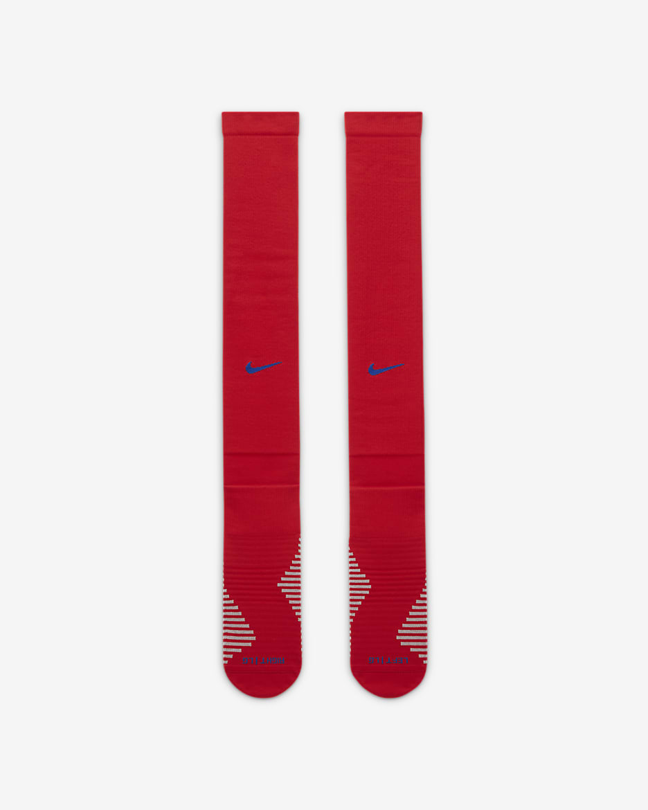 Atlético Madrid Strike Home/Away Knee-high Football Socks - Sport Red/Old Royal