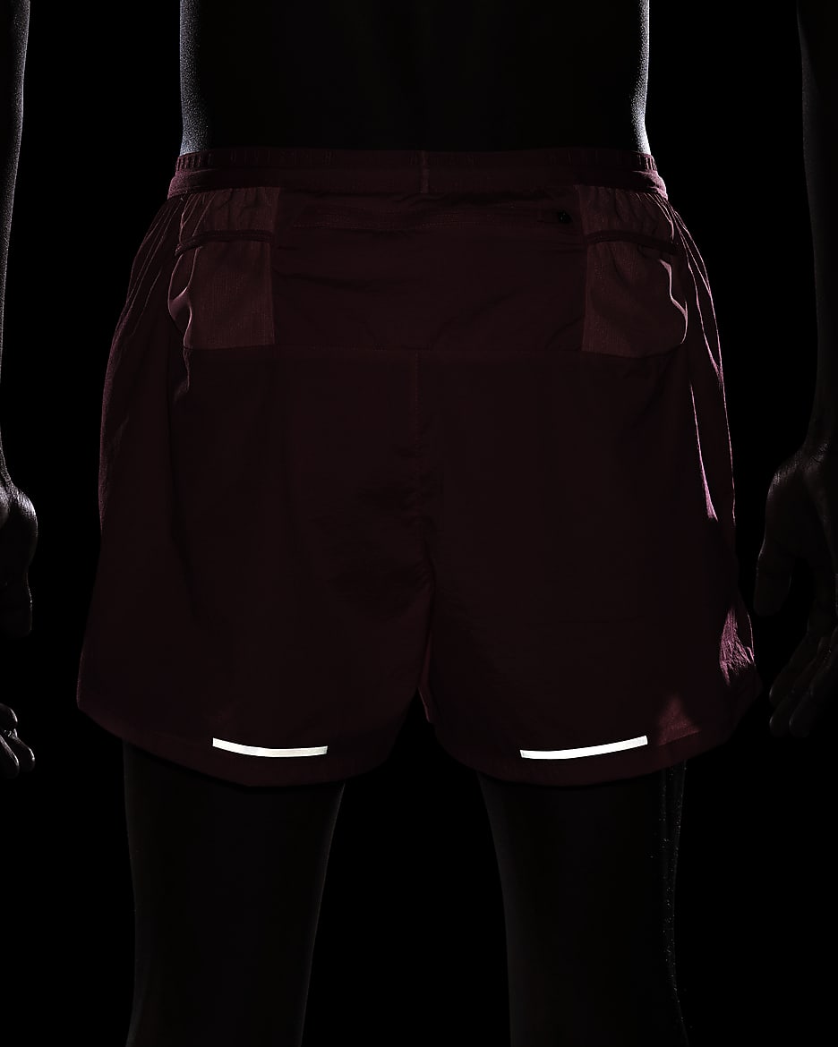 Short De Running 2 En 1 Homme - Fitness, Compression, Séchage Rapide - Avec Poches Zippées