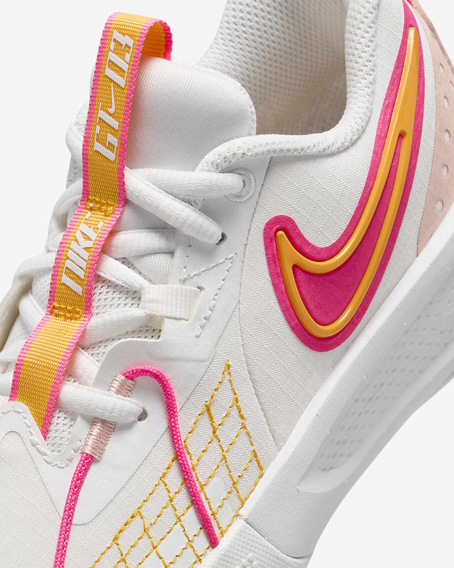 Nike G.T. Cut 3 Big Kids' Basketball Shoes - Summit White/Hyper Pink/University Gold/Arctic Orange