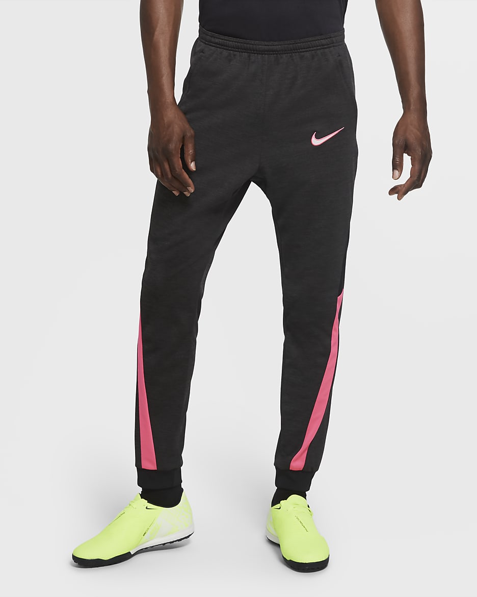 Nike Dri-FIT Academy Men's Knit Football Tracksuit Bottoms - Dark Smoke Grey/Heather/Hyper Pink/Hyper Pink