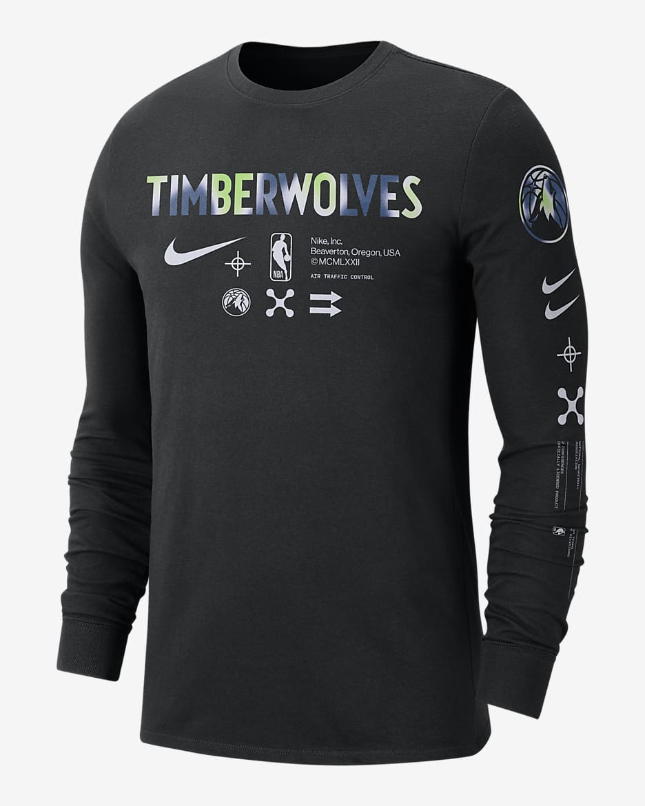 Minnesota Timberwolves Men's Nike NBA Long-Sleeve T-Shirt - Black