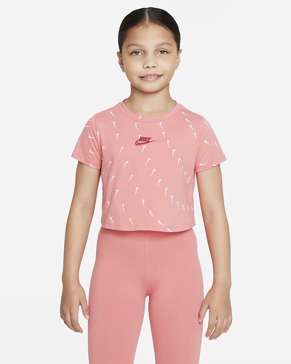 Nike Sportswear Big Kids' (Girls') T-Shirt - Pink Salt/Rush Pink