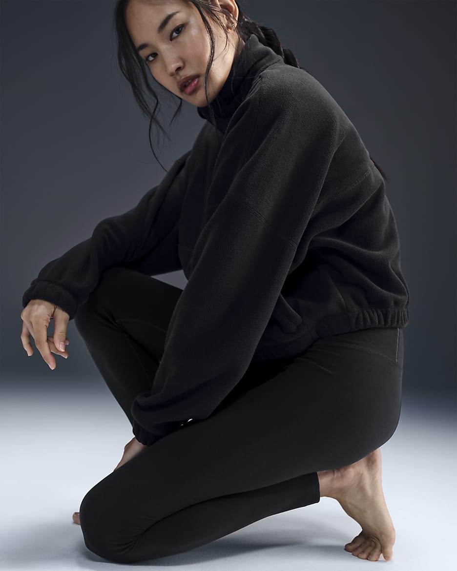 Nike One Women's Therma-FIT Oversized 1/2-Zip Fleece Top
