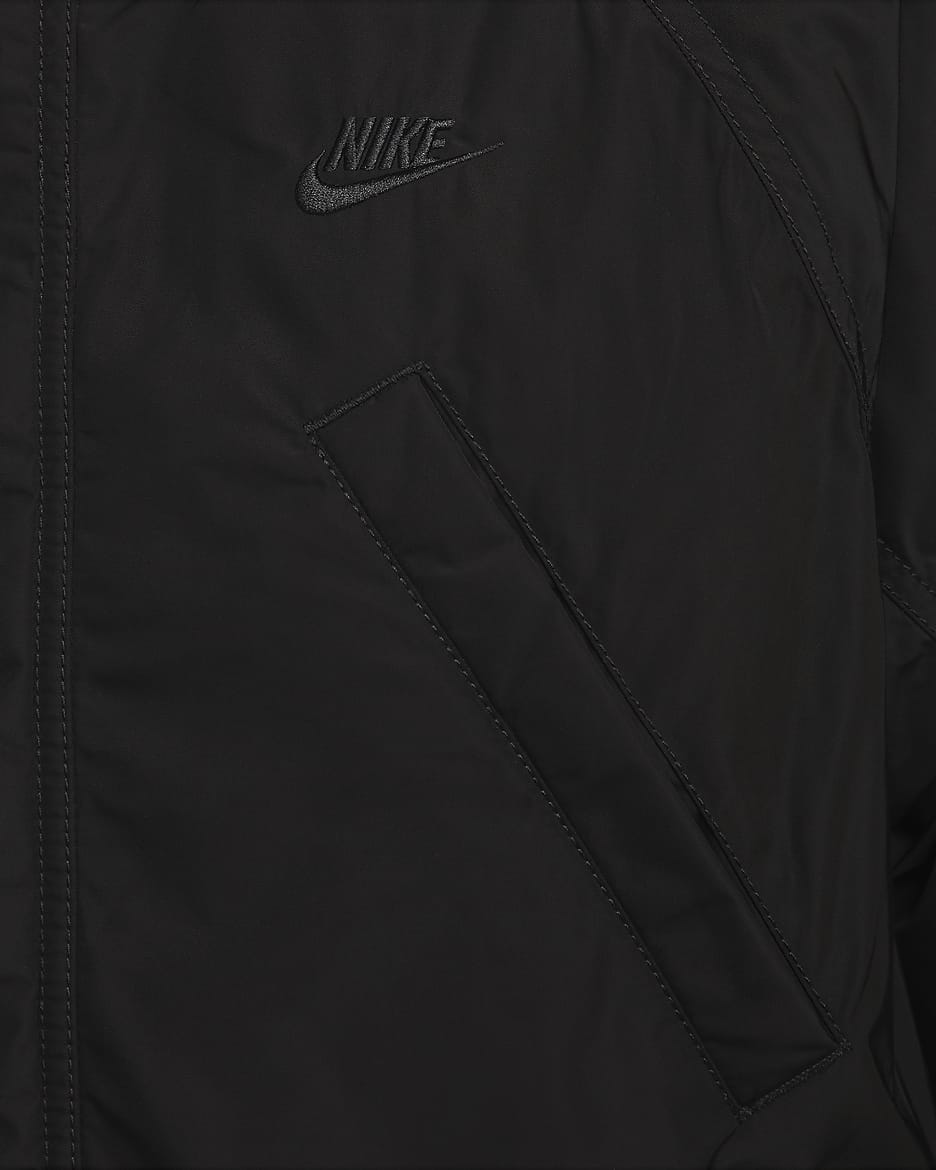 Nike Sportswear Club Fleece Men's Therma-FIT Parka - Black/Black/Black/White