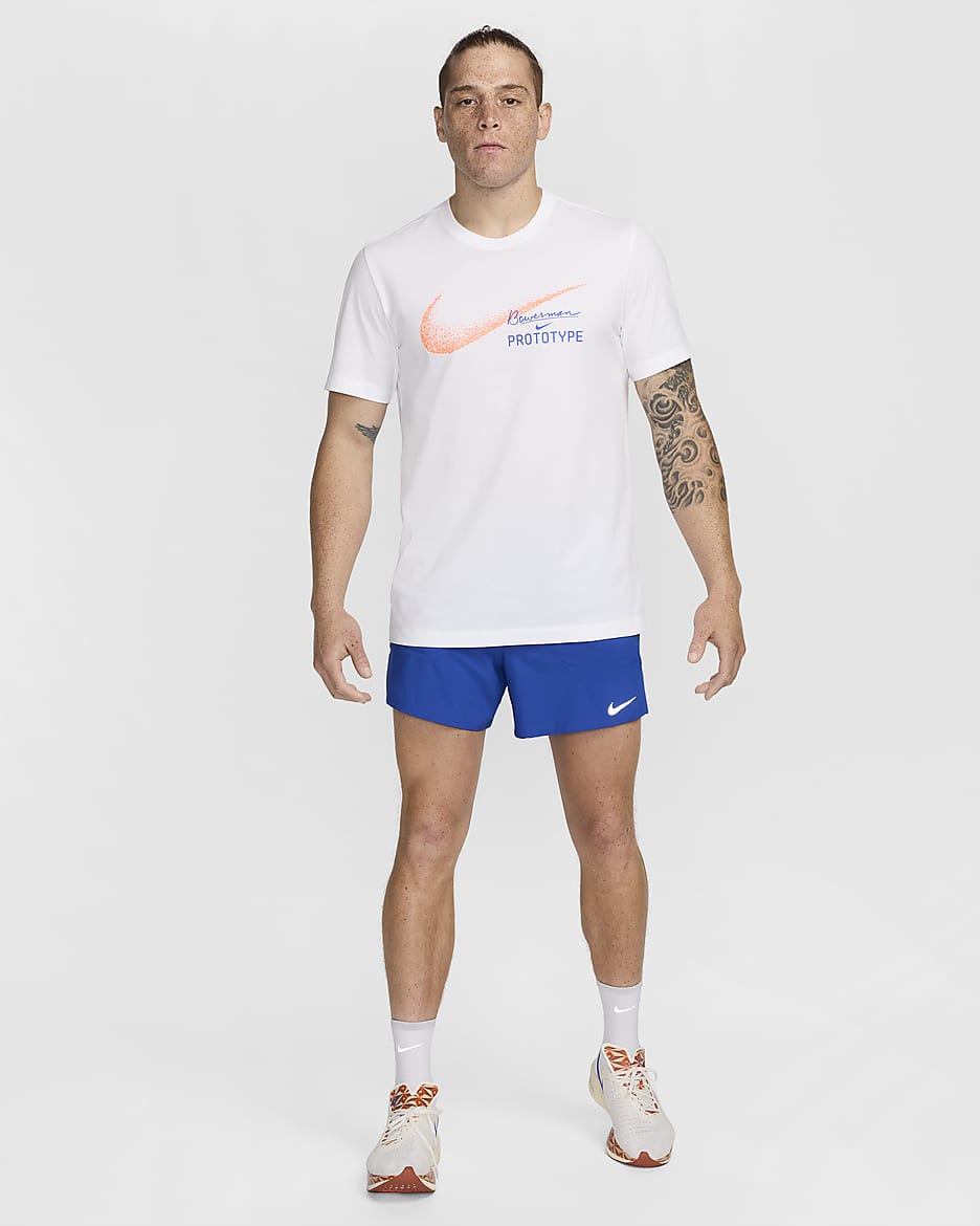 T-shirt da running Dri-FIT Nike – Uomo - Bianco