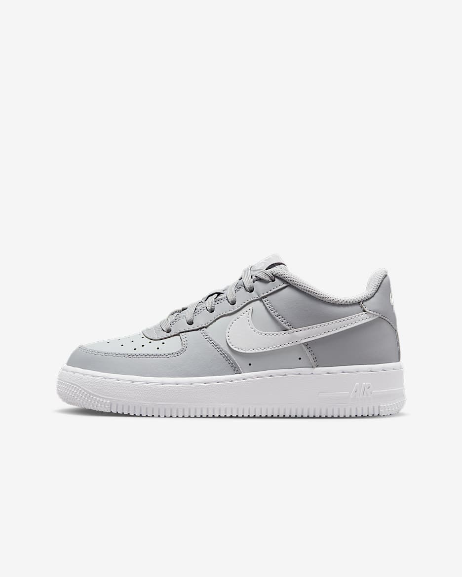 Nike Air Force 1 Older Kids' Shoes - Wolf Grey/Pure Platinum/White