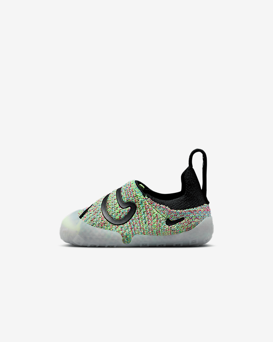 Nike Swoosh 1-sko til babyer/småbørn - Green Strike/Baltic Blue/Rush Pink/sort