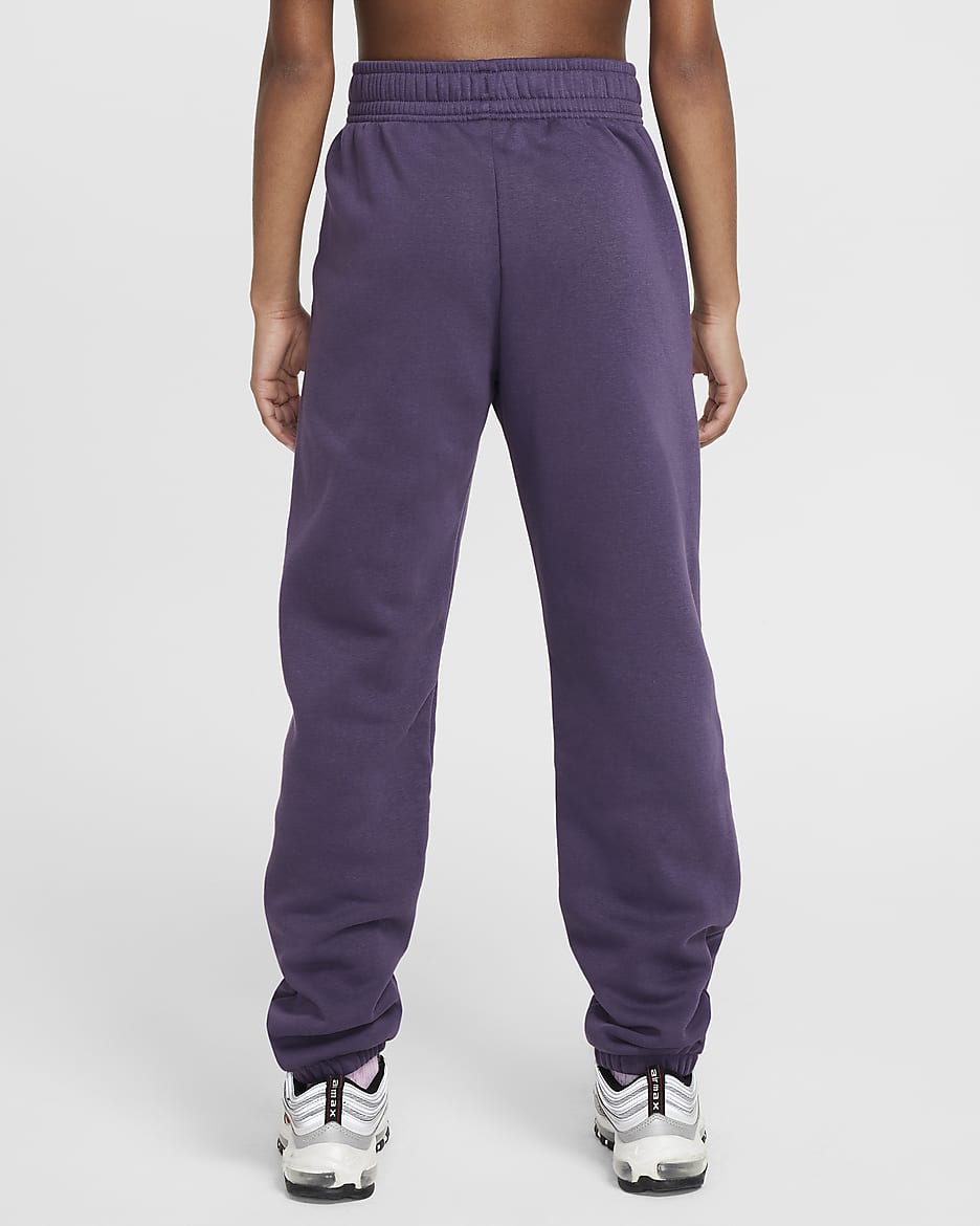 Nike Sportswear Girls' Fleece Joggers - Dark Raisin