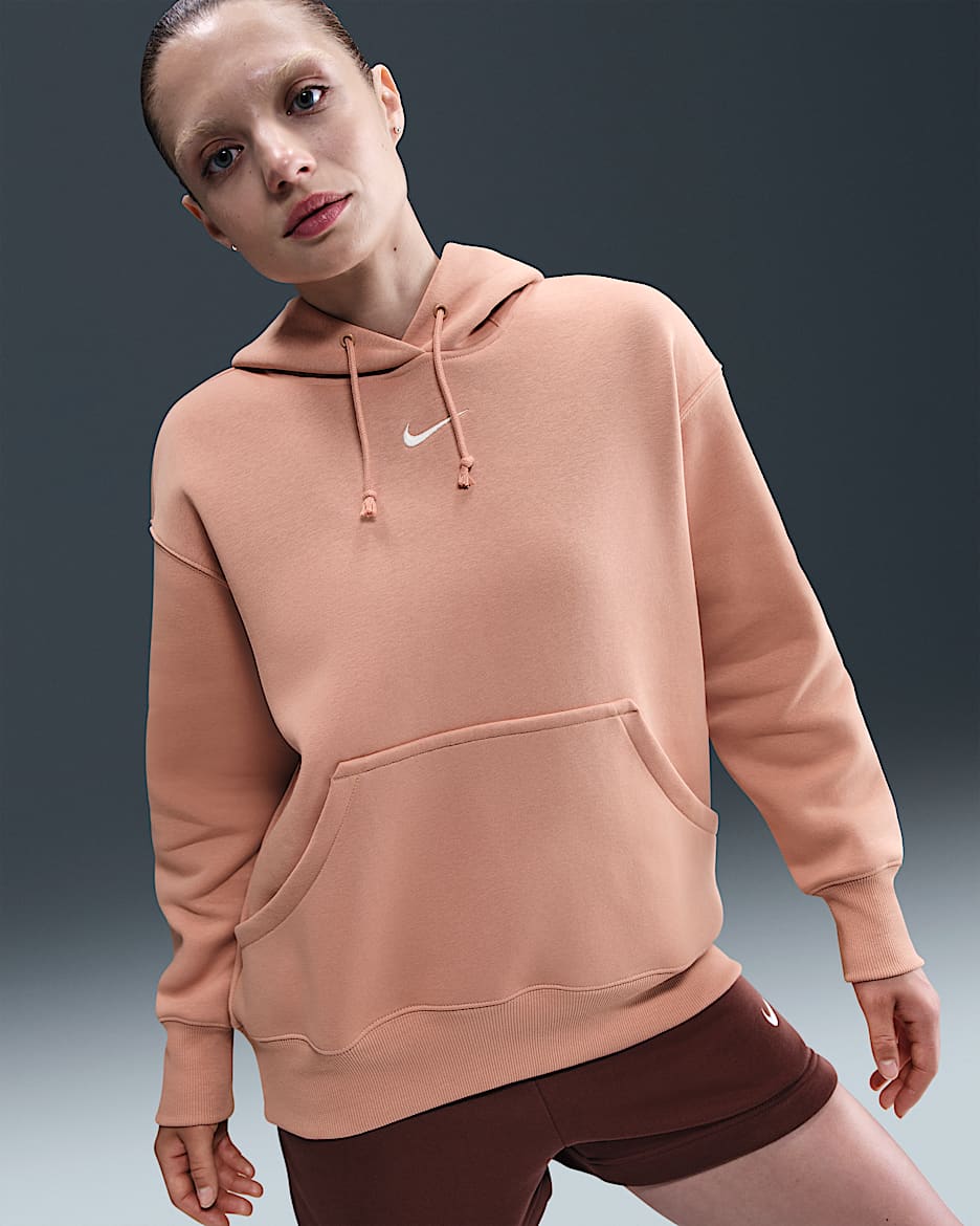 Nike Sportswear Phoenix Fleece Women's Oversized Pullover Hoodie - Rose Gold/Sail