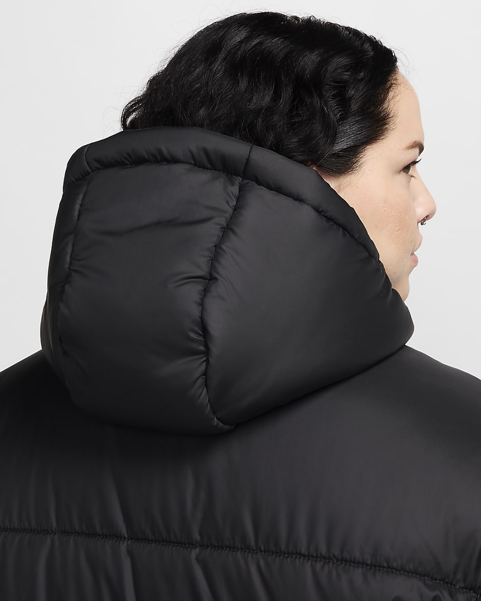 Nike Sportswear Classic Puffer Women's Therma-FIT Loose Parka (Plus Size) - Black/White