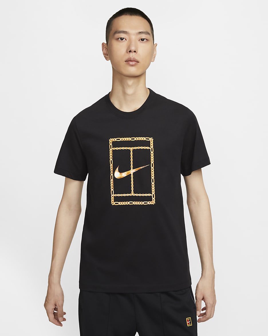 NikeCourt Men's Dri-FIT Tennis T-Shirt - Black