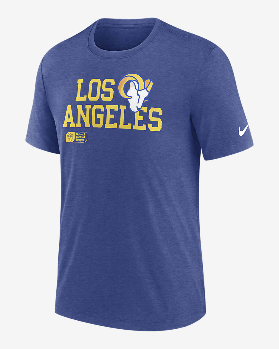 Los Angeles Rams Overlap Lockup Men's Nike NFL T-Shirt - Royal