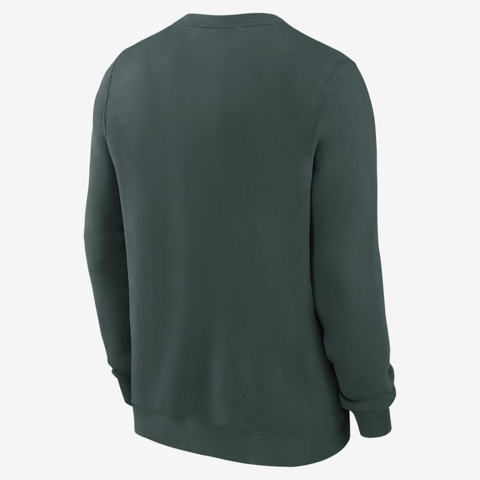 Sudadera de cuello redondo sin cierre universitaria Nike para hombre Michigan State Spartans Legacy Classic Arch Over Logo - Verde pro