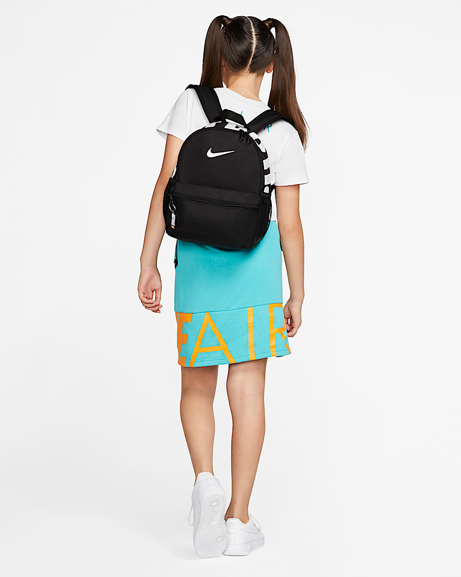 Nike Brasilia JDI Kids' Backpack (Mini) - Black/Black/White