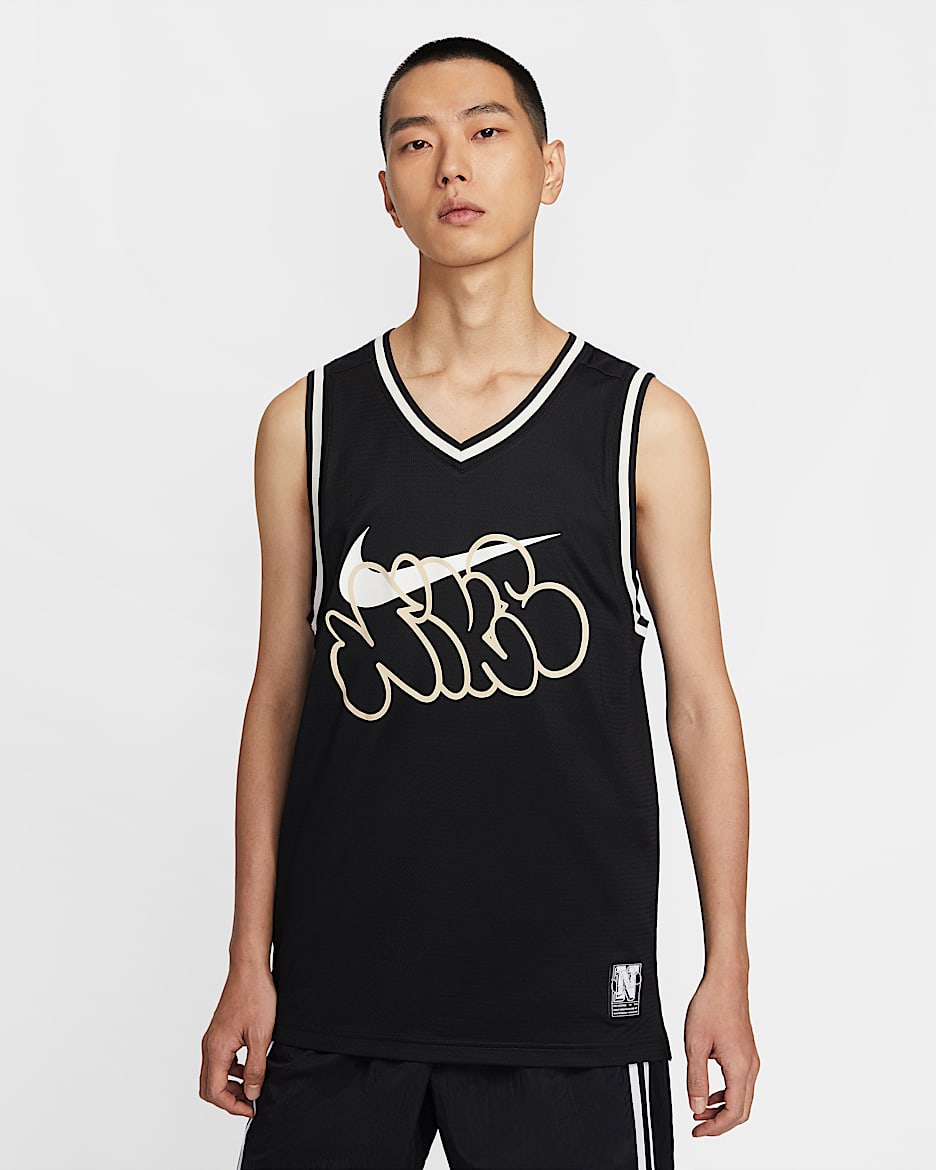 Nike DNA Men's Dri-FIT Basketball Jersey - Black/White