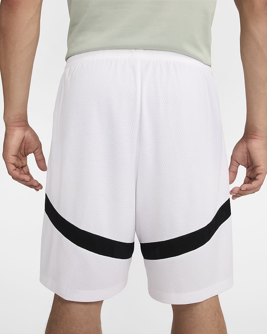 Shorts da basket Dri-FIT 21 cm Nike Icon – Uomo - Bianco/Bianco/Nero/Nero