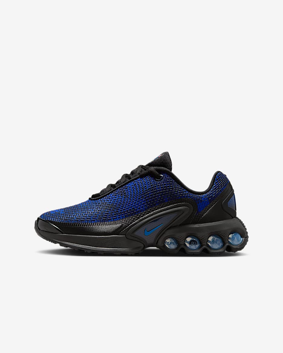 Nike Air Max Dn-sko til større børn - sort/Obsidian/Game Royal/Metallic Silver