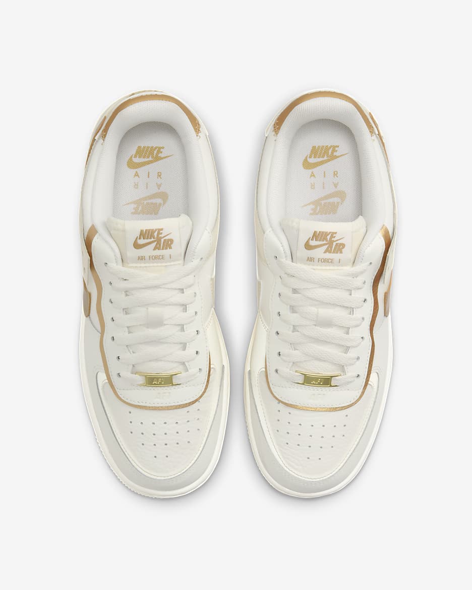 Nike Air Force 1 Shadow Women's Shoes - Sail/Coconut Milk/Metallic Gold