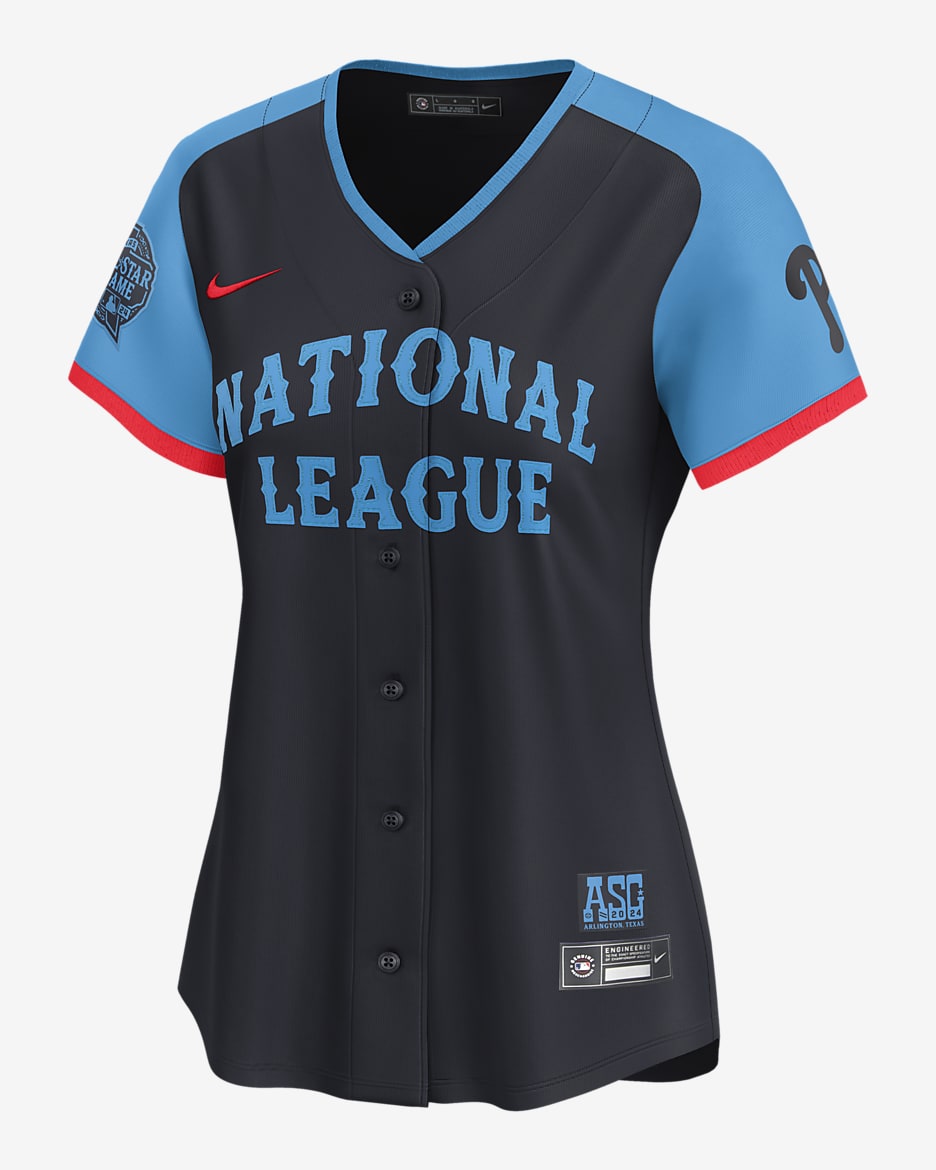 Jersey Nike Dri-FIT ADV de la MLB Limited para mujer Bryce Harper Philadelphia Phillies 2024 All-Star Game - Azul marino
