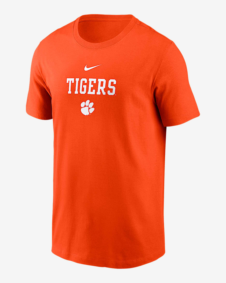 Clemson 2-Hit Stacked Men's Nike College T-Shirt - Orange