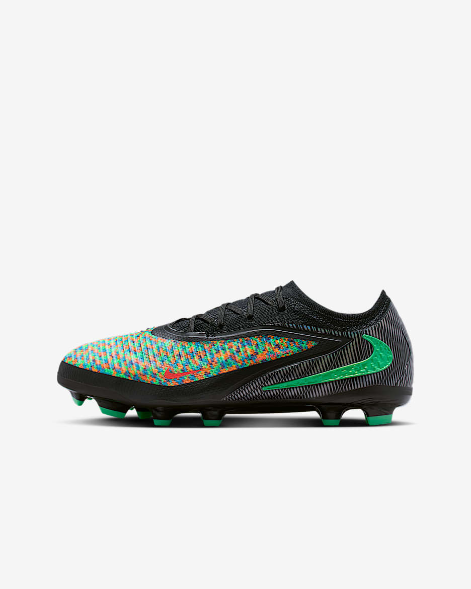 Nike Jr. Phantom 6 Low Pro "EA SPORTS FC" Older Kids' Multi-Ground Football Boots - Multi-Colour/Bright Crimson