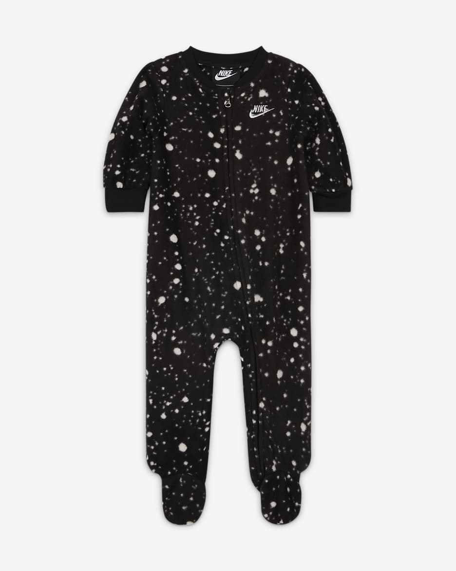 Nike Baby (0-9M) Footed Full-Zip Coverall - Black