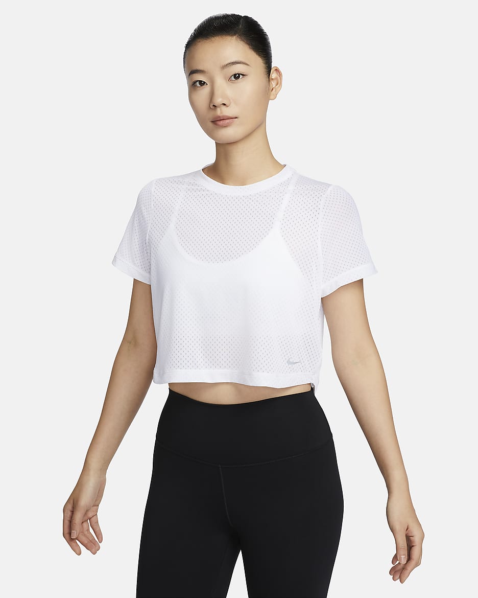 เสื้อแขนสั้นผู้หญิง Dri-FIT Nike One Classic Breathable - ขาว/ดำ