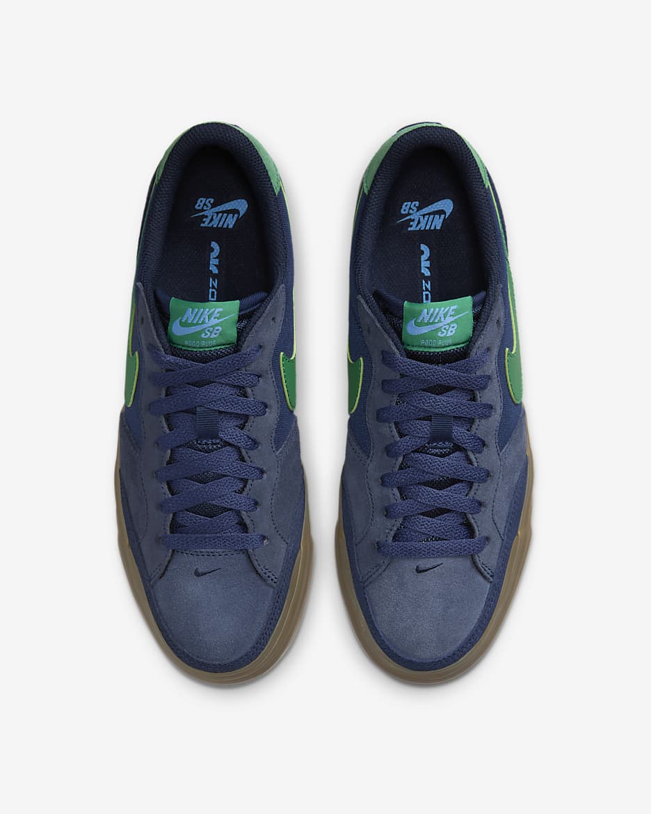 Nike SB Zoom Pogo Plus Zapatillas de skateboard - Midnight Navy/Obsidian/Gum Medium Brown/Malachite