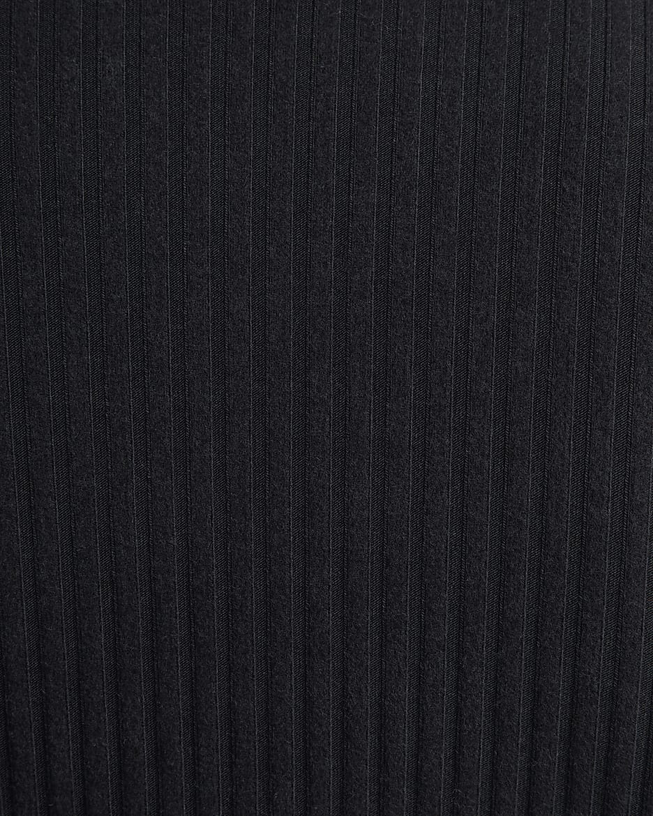 Cardigan slim à zip Nike Sportswear Chill Rib pour femme - Noir/Noir