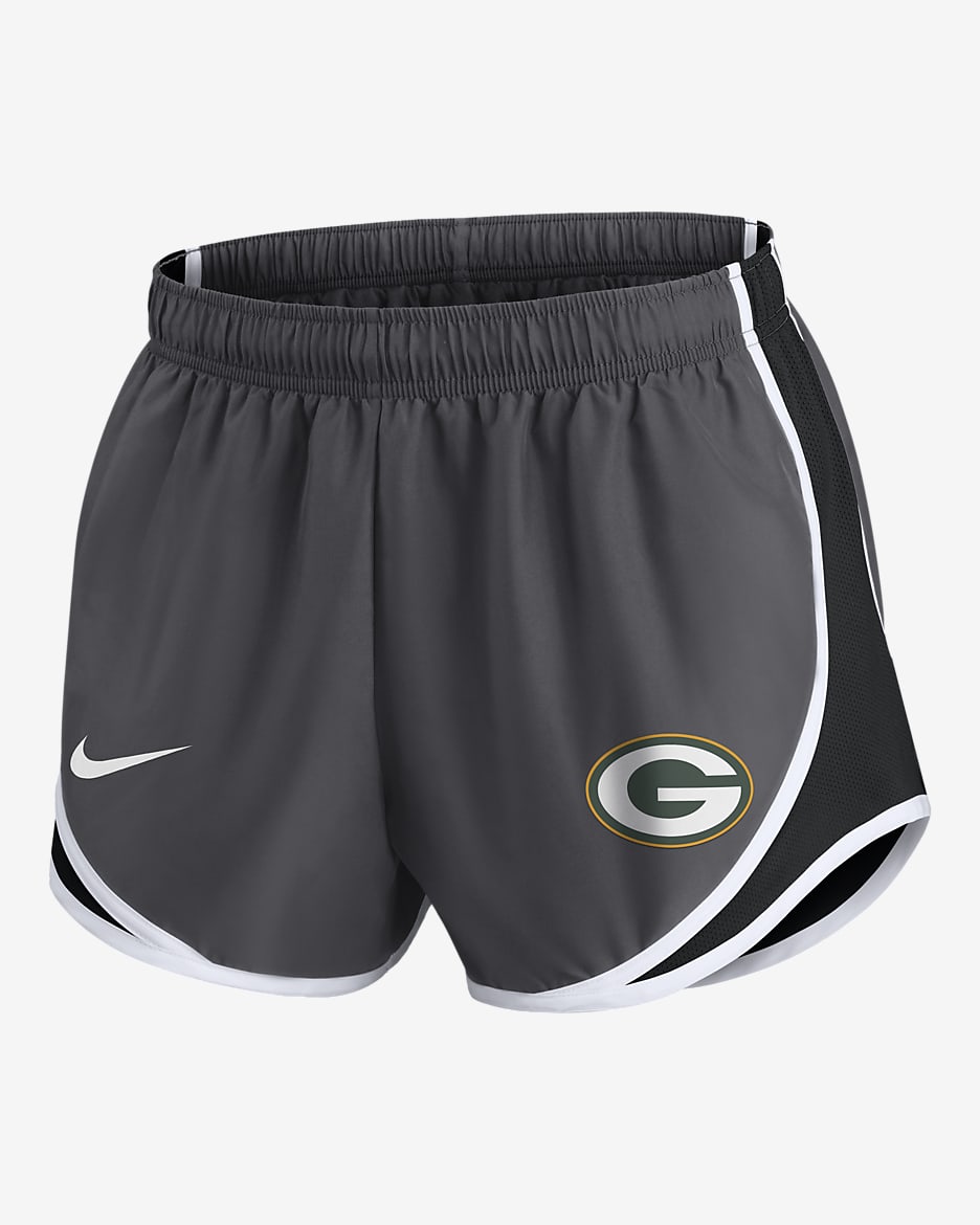 Shorts para mujer Nike Dri-FIT Logo Tempo (NFL Green Bay Packers) - Antracita/Negro