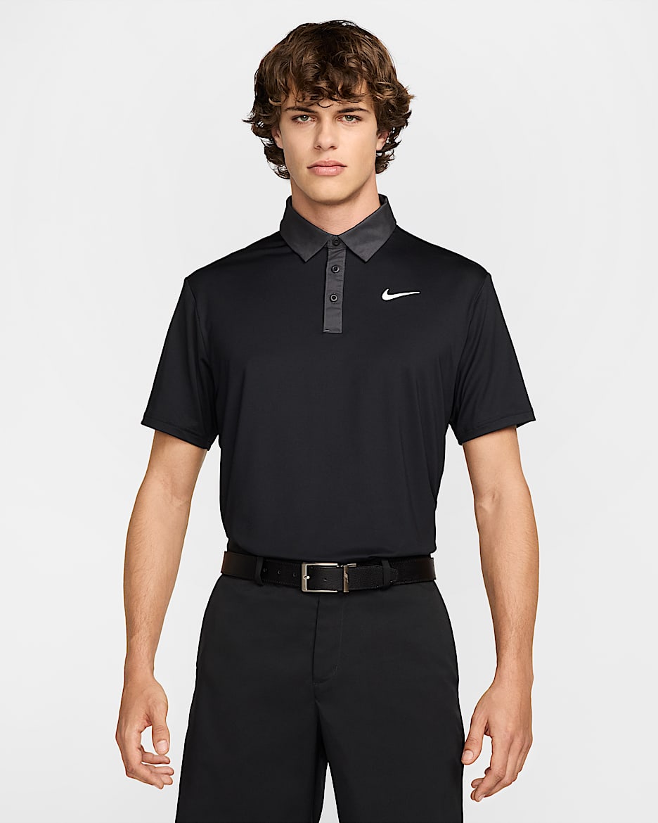 Nike Tour Men's Dri-FIT Golf Polo - Black/Anthracite/White