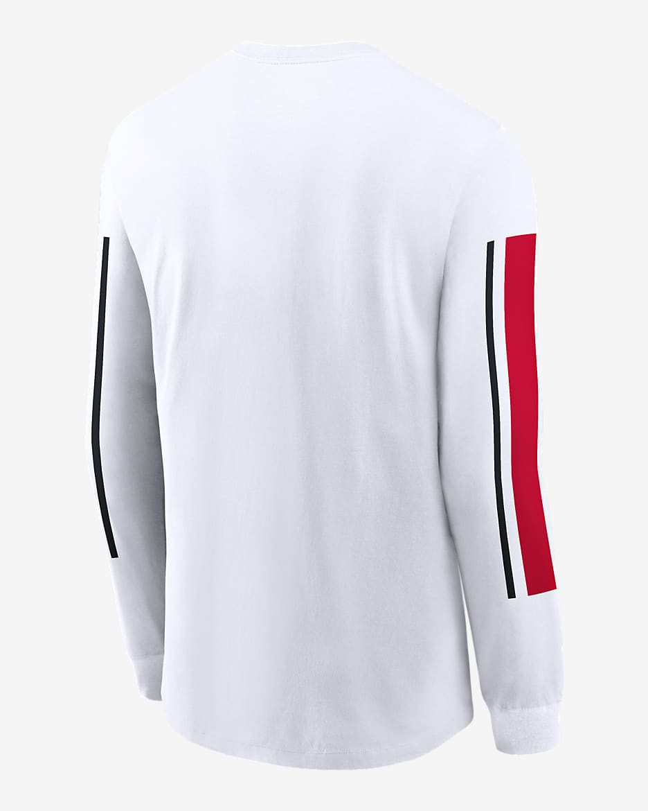 Ohio State Buckeyes Local Spirit Slogan Men's Nike College Long-Sleeve T-Shirt - White