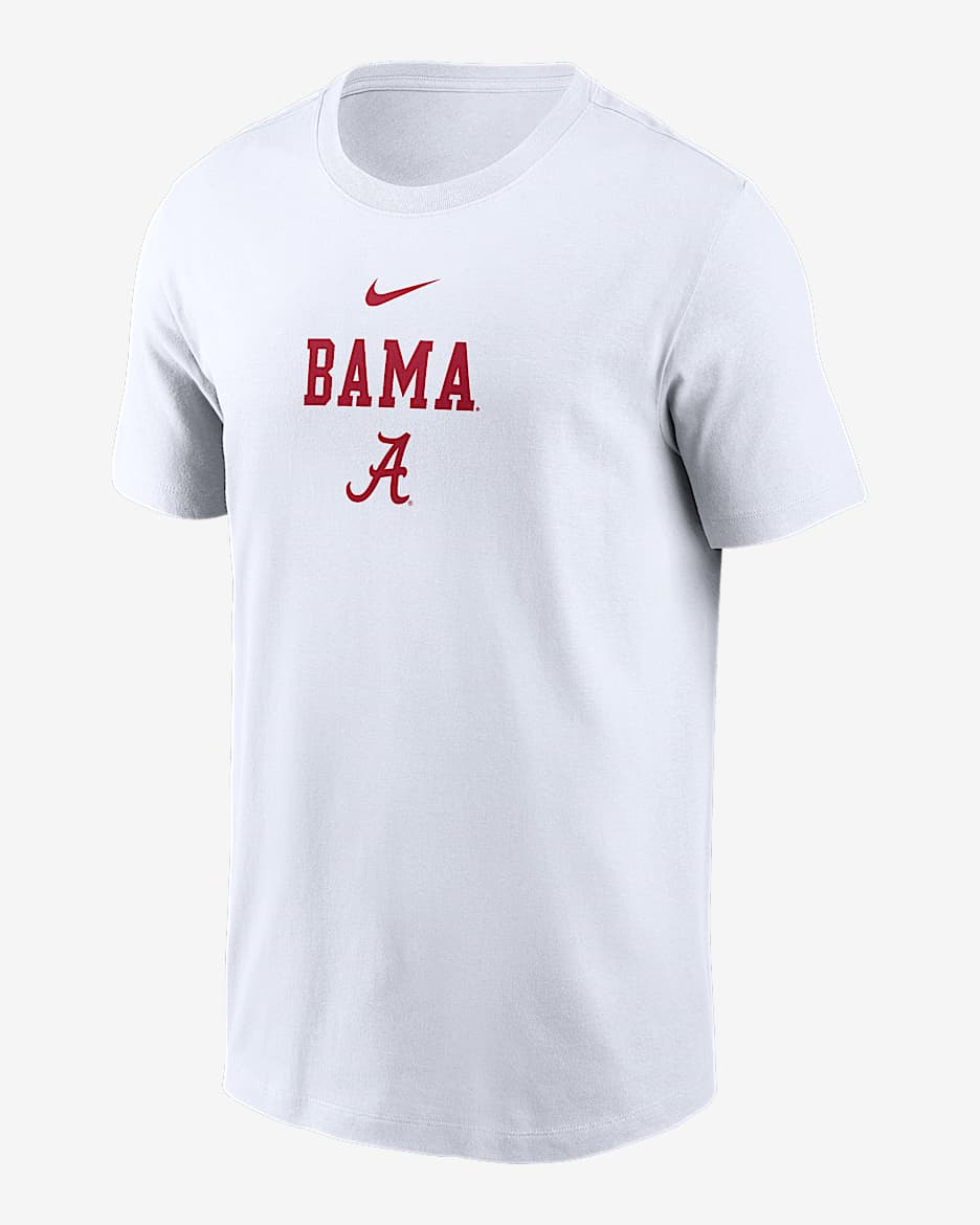 Alabama 2-Hit Stacked Men's Nike College T-Shirt - White