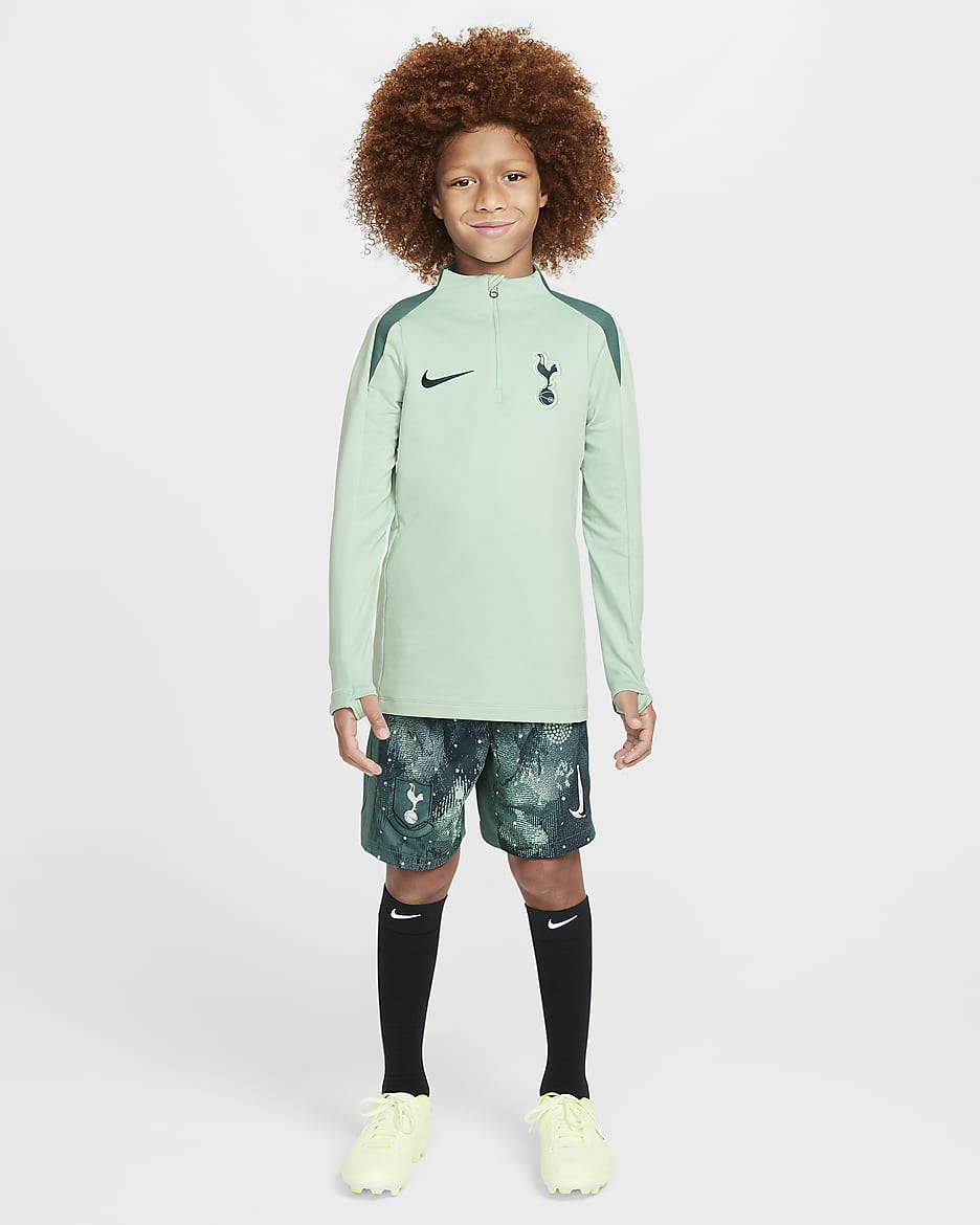 Tottenham Hotspur Strike Third Nike Dri-FIT Fußball-Drill-Oberteil (ältere Kinder) - Enamel Green/Bicoastal/Faded Spruce