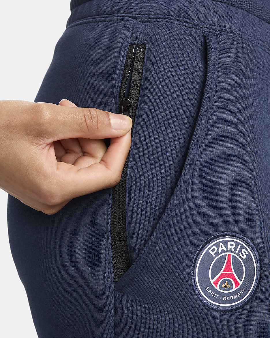 París Saint-Germain Club Fleece SE Pantalón de talle medio de fútbol Nike - Mujer - Midnight Navy/Blanco