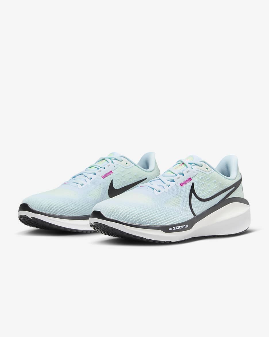 Tenis de correr en pavimento para mujer Nike Vomero 17 - Azul glacial/Verde ligero/Verde vapor/Negro