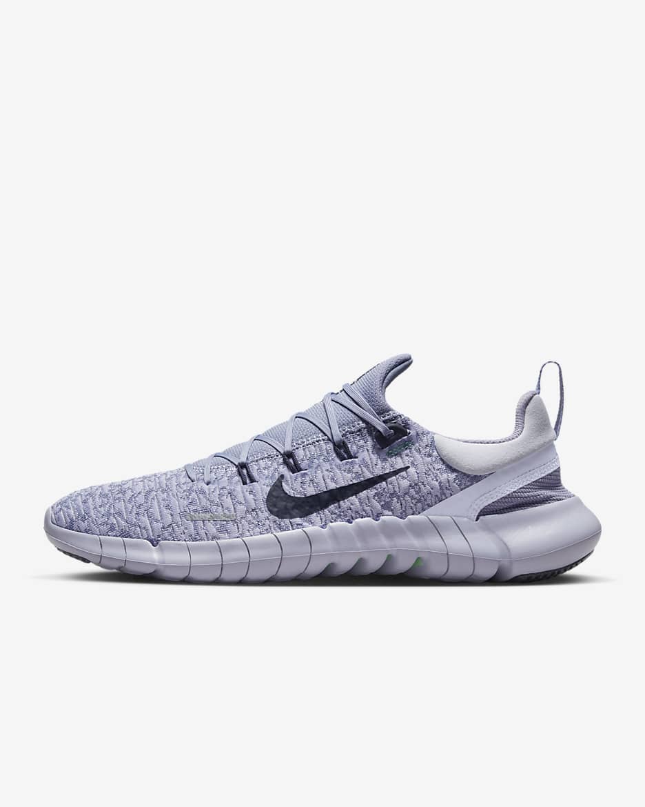 รองเท้าวิ่งโร้ดรันนิ่งผู้ชาย Nike Free Run 5.0 - Oxygen Purple/Indigo Haze/Electric Algae/Gridiron