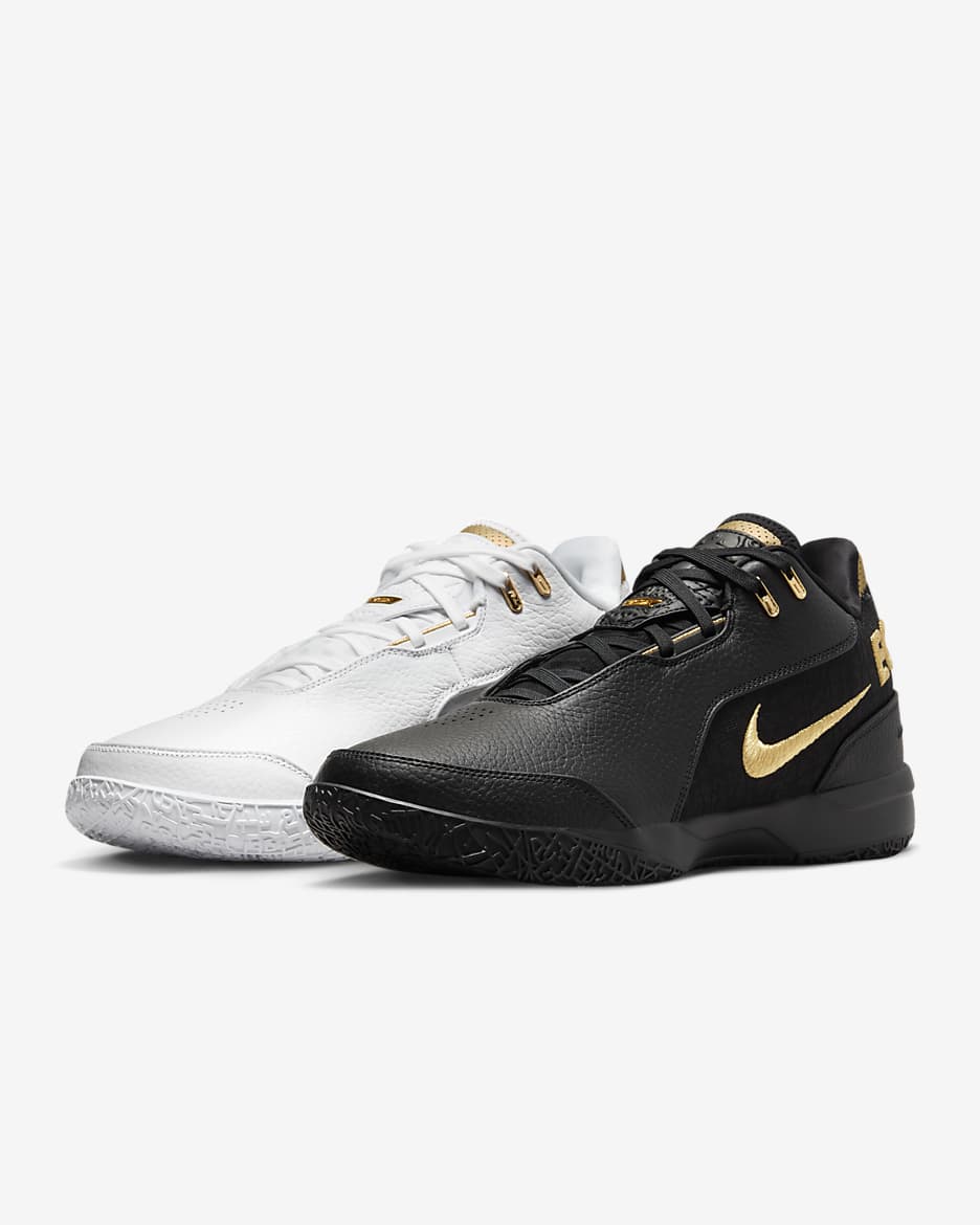 Scarpa da basket LeBron NXXT Gen AMPD - Bianco/Nero/Oro