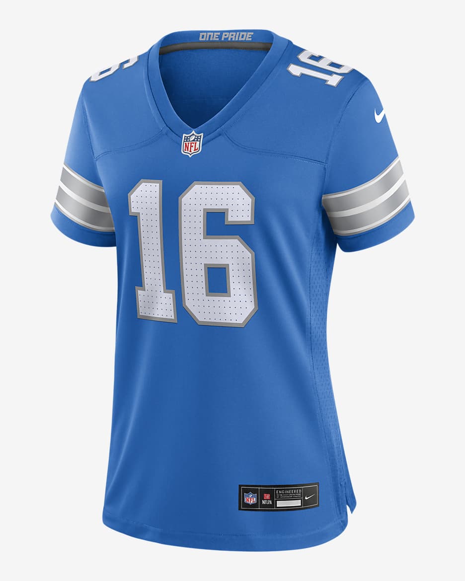 Jared Goff Detroit Lions Women's Nike NFL Game Football Jersey - Blue