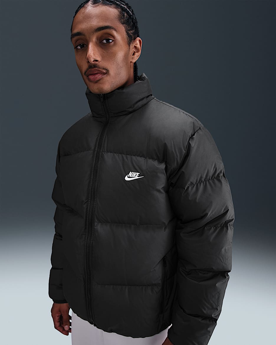 Nike Sportswear Club Men's Therma-FIT Puffer Jacket - Black/White