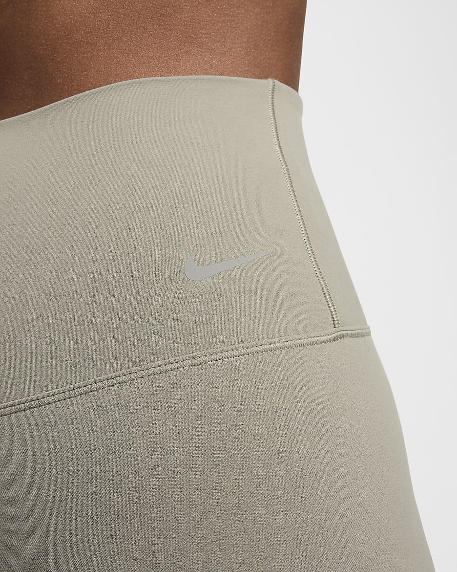 Leggings a todo o comprimento de cintura subida e suporte ligeiro Nike Zenvy para mulher - Light Army/Preto