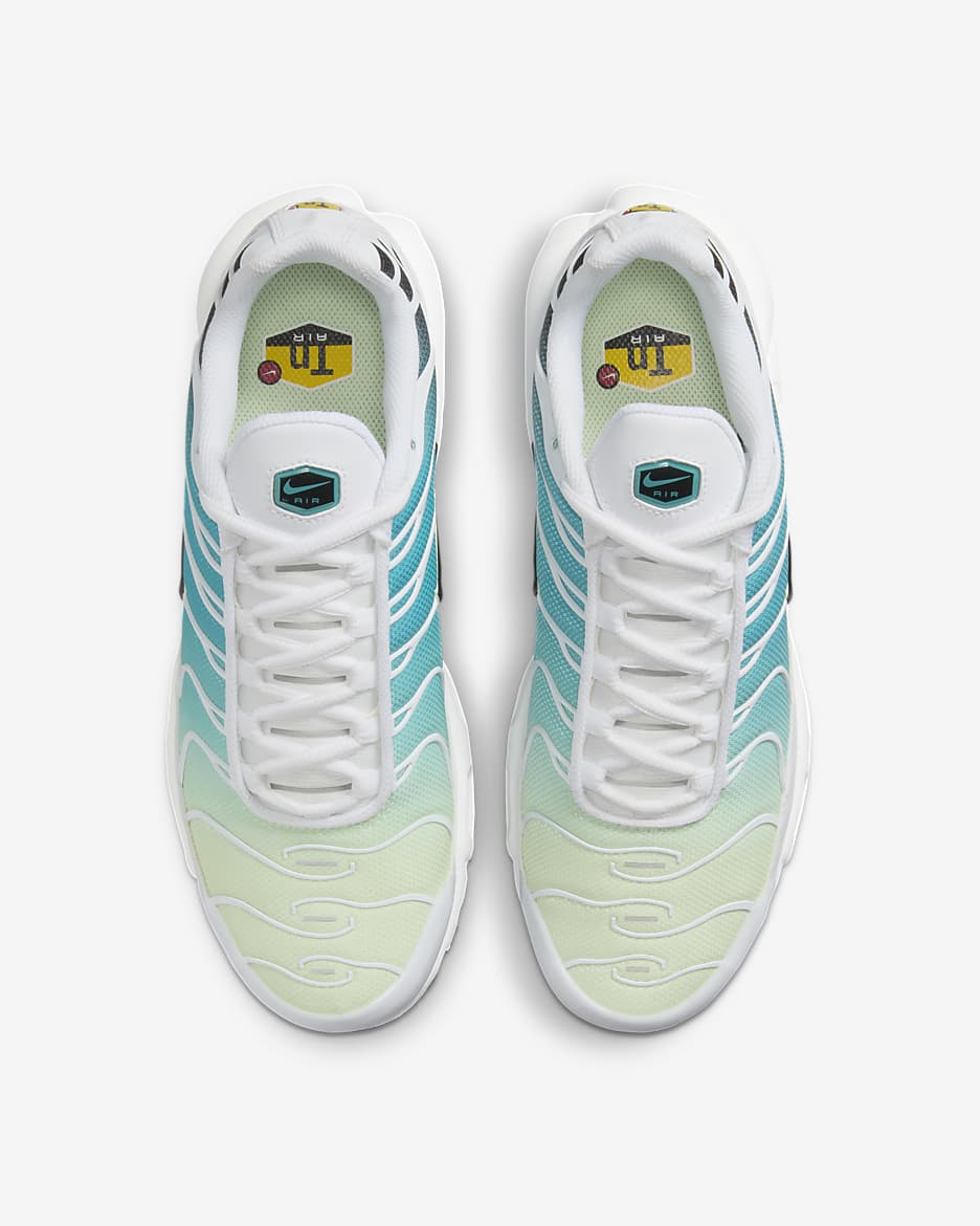 Chaussure Nike Air Max Plus pour Femme - Blanc/Dusty Cactus/Barely Volt/Noir