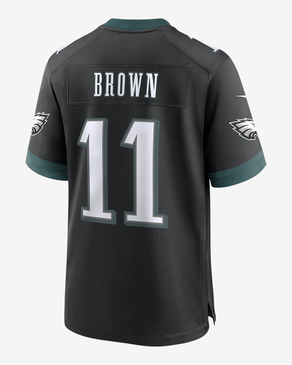 A.J. Brown Philadelphia Eagles Men's Nike NFL Game Jersey - Black