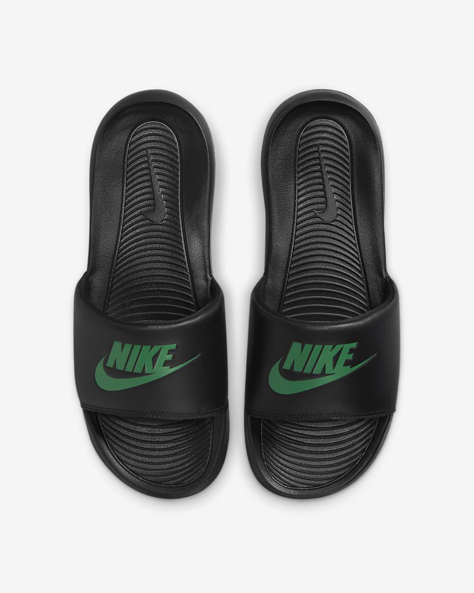 Nike Victori One Herren-Slides - Schwarz/Schwarz/Malachite