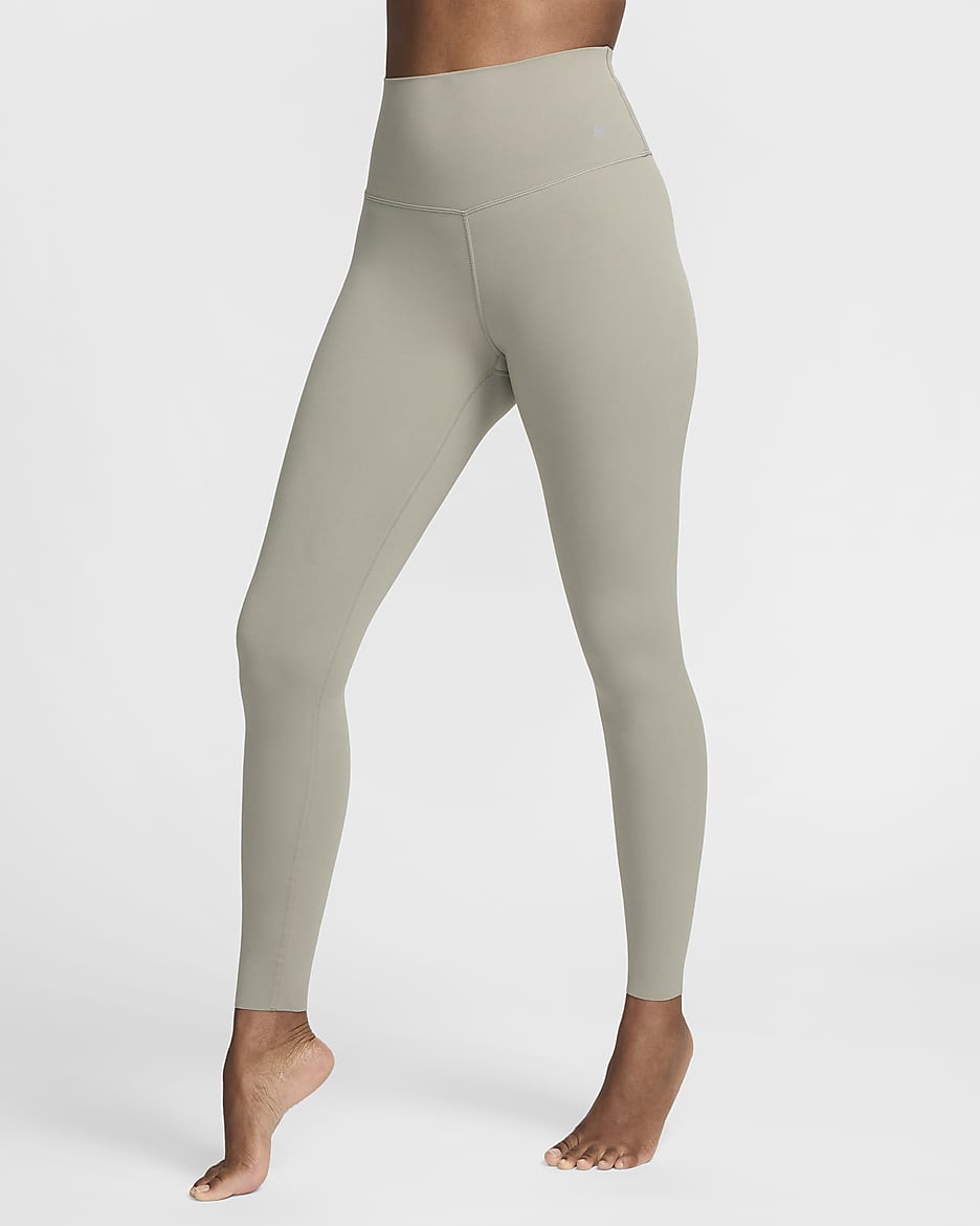 Leggings de largo completo de tiro alto y sujeción ligera para mujer Nike Zenvy - Militar claro/Negro