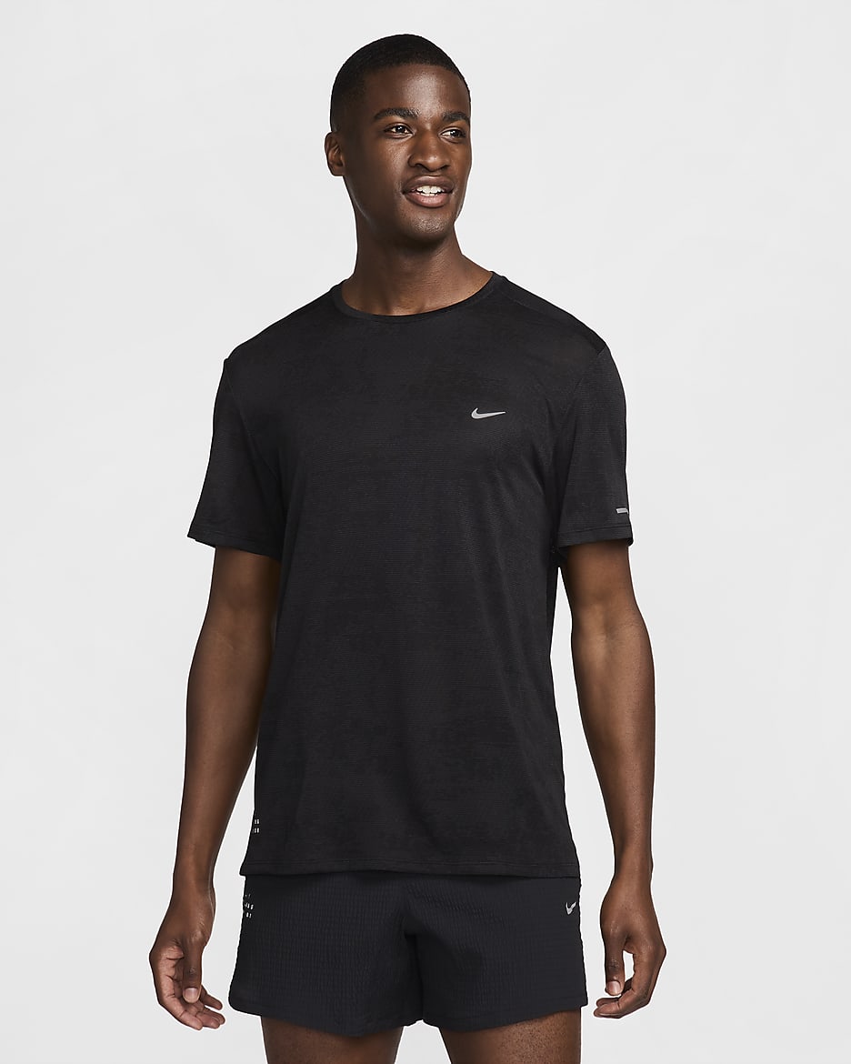 Haut de running à manches courtes Nike Running Division Dri-FIT ADV pour homme - Noir