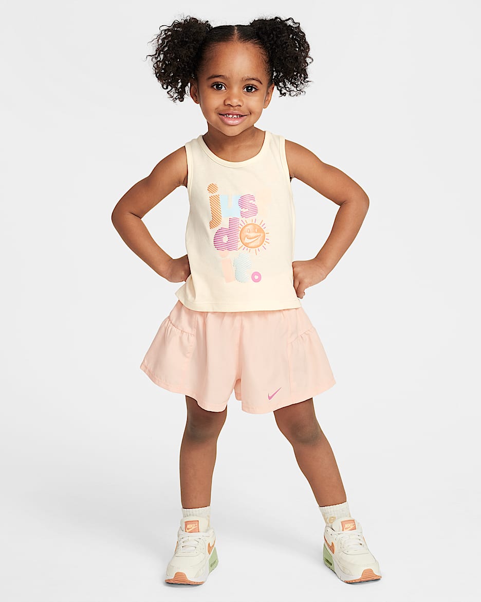 Nike Dri-FIT Toddler Swoosh Motion Mesh Scooter 2-Piece Set - Washed Coral